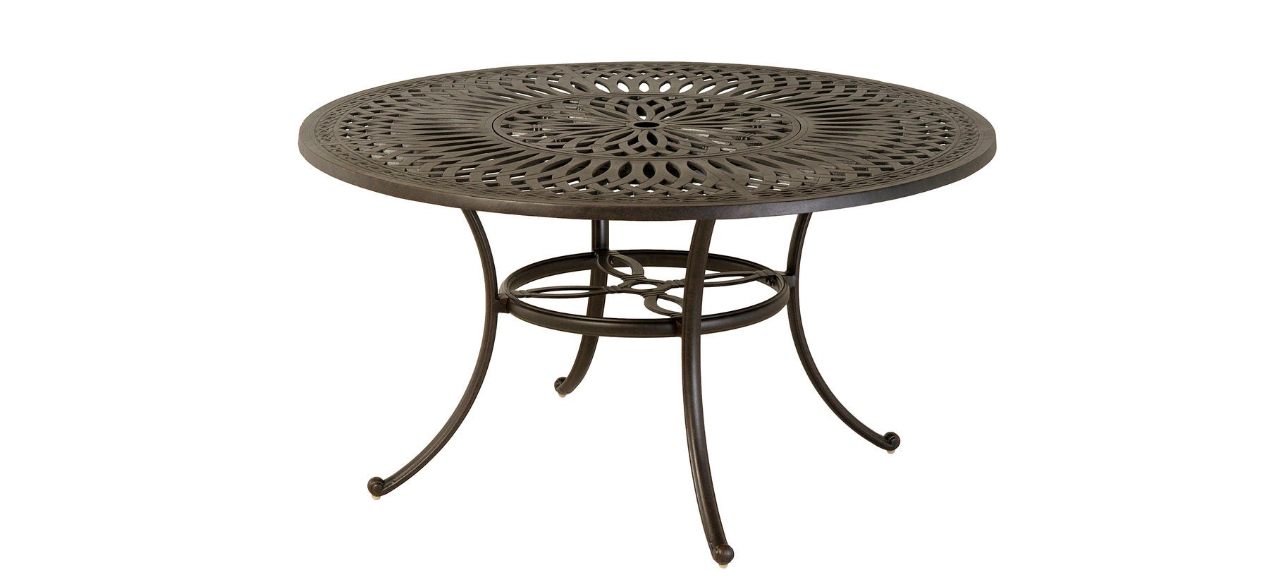 54" Round Inlaid Lazy Susan Dining Table by Hanamint 208084